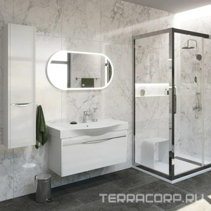 Зеркало STWORKI  100 с ореольной подсветкой, сенсор на зеркале, овальное, ZZ STWORKI Мальмё LED-00002462