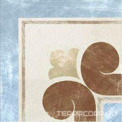 Angolo Greca Linea Via Emilia Crema-Azzurro XX |20x20