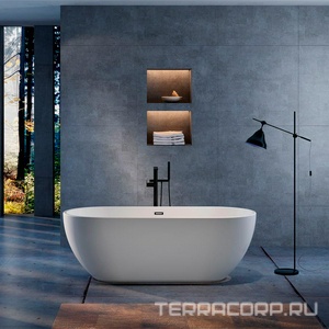 Ванна 1700х750х580 мм, акрил, отдельностоящая, слив-перелив цв.хром в комплекте, цвет белый Vincea ZZ Vincea Ванны VBT-109