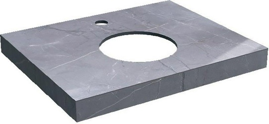 Cтолешница из плитки для мебели CANALETTO, 60x48 "Риальто серый", лаппатированный ZZ