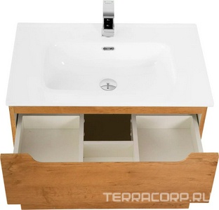 База под раковину подвесная с 2 выкатными ящиками, 700х455хh600мм, (без раковины), (цв.Rovere Nature),  ZZ BelBagno Etna ETNA-H60-700-2C-SO-RN-P