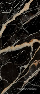 Керамогранит Gardenia Orchidea La Marmoteca Golden Carbon Lux 120x280 Черный 