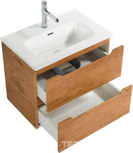 База под раковину подвесная с 2 выдвиж ящиками, 71х39хh51,5см, (без раковины), (цв.Rovere Nature),  ZZ BelBagno Etna 39 ETNA39-700/390-2C-SO-RN-P