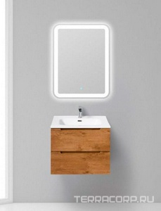 База под раковину подвесная с 2 выдвиж ящиками, 71х39хh51,5см, (без раковины), (цв.Rovere Nature),  ZZ BelBagno Etna 39 ETNA39-700/390-2C-SO-RN-P