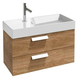 Тумба подвесная  Rythmik, 79.5x36x42.4 см, с 2 выдвижными ящиками, без раковины, цв. арлингтонский дуб, XX