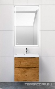 База под раковину подвесная с двумя выкатными ящиками 600x450x600 мм, цвет Rovere Nature,  ZZ BelBagno Marino MARINO-H60-600-2C-SO-RN-P