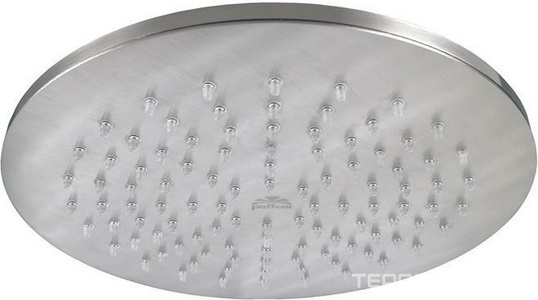 Душ верхний, стационарный, круглый d225мм, G 1/2, антикальц., (латунь цв.Steel looking), Master ZZ Paffoni Универсал ZSOF074ST