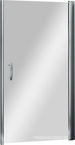 Дверь распашная R/L (прав./лев.) (71,5/75хh191см, стекло 6мм, GL прозр., фурн. 28 arg/cr, мат.хром/заглушки хром)  ZZ Provex Elegance 0002NE28GL