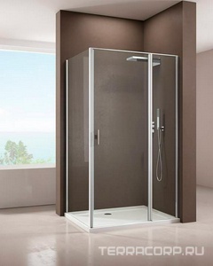 Боковая стенка 1000хh2000мм, для двери д/д, правая/левая, (стекло прозрач.8мм Easyclean, фурнит. цв.хром),  ZZ Allen Brau Priority 3.31046.00