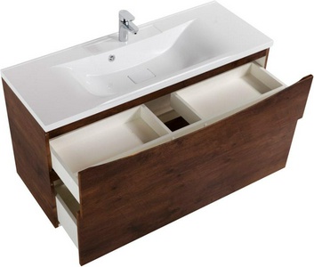База под раковину подвесная с двумя выкатными ящиками, 1200х450х500мм, (цв.Rovere Moro),  ZZ BelBagno Marino MARINO-H60-1200-2C-SO-RW-P
