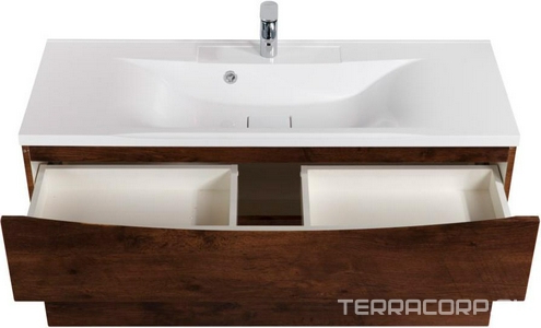 База под раковину подвесная с двумя выкатными ящиками, 1200х450х500мм, (цв.Rovere Moro),  ZZ BelBagno Marino MARINO-H60-1200-2C-SO-RW-P