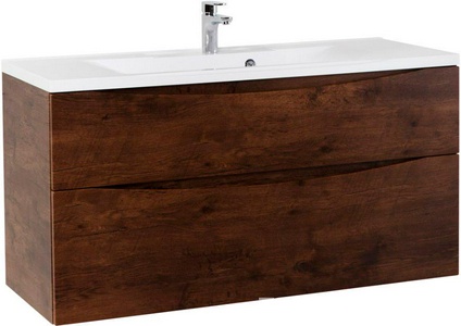База под раковину подвесная с двумя выкатными ящиками, 1200х450х500мм, (цв.Rovere Moro),  ZZ BelBagno Marino MARINO-H60-1200-2C-SO-RW-P
