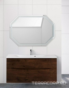 База под раковину подвесная с двумя выкатными ящиками, 1200х450х500мм, (цв.Rovere Moro),  ZZ BelBagno Marino MARINO-H60-1200-2C-SO-RW-P