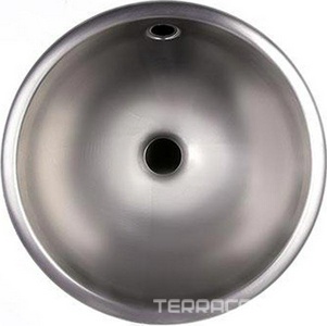 Раковина встраиваемая сверху в столешницу 310, с переливом, цв. хром глянцевая ZZ Nofer Nofer 13029.RB