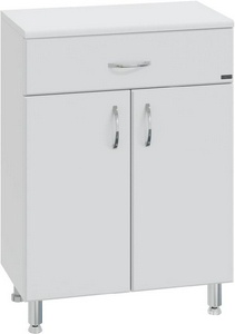 Тумба напольная СанТа  60 2 двери, 1 ящик (РАКОВИНА не предусмотрена), цвет белый ZZ Санта TH 301007