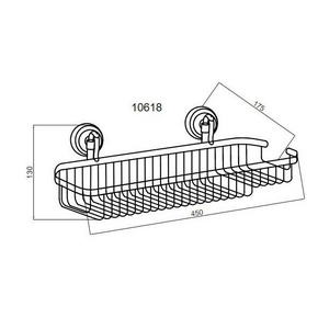 Полка для губки(металл), 45x17.5x13 см, цв. брашированная бронза, ZZ Boheme Medici 10618