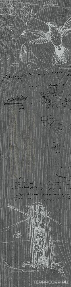 Керамогранит Kerama Marazzi Абете Декор серый тёмный обрезной 20x80 Серый, фото 6