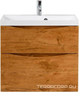База под раковину подвесная с двумя выкатными ящиками 700x450x600мм, цвет Rovere Nature,  ZZ BelBagno Marino MARINO-H60-700-2C-SO-RN-P