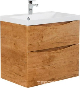 База под раковину подвесная с двумя выкатными ящиками 700x450x600мм, цвет Rovere Nature,  ZZ BelBagno Marino MARINO-H60-700-2C-SO-RN-P