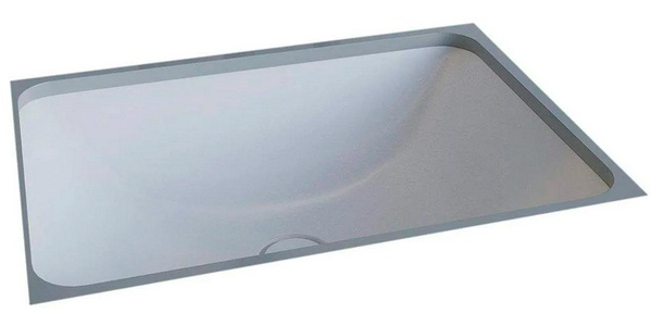 Раковина встраив.в столешн.снизу,прямоуг 550х400хh134мм,без отв.д/смес,без перелива,без донного клапана,литой камень S-Stone мат,цв.белый,  06 ZZ Salini Marea 1802206M