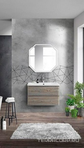 База под раковину подвесная с двумя выкатными ящиками, 800х455хh570мм, без раковины, (цв.Pino Scania),  ZZ BelBagno Albano ALBANO-800-2C-SO-PS