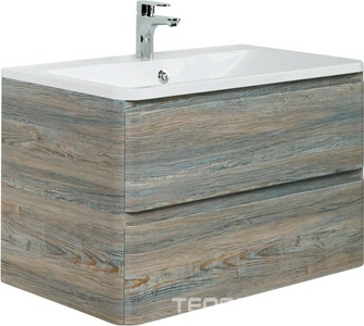 База под раковину подвесная с двумя выкатными ящиками, 800х455хh570мм, без раковины, (цв.Pino Scania),  ZZ BelBagno Albano ALBANO-800-2C-SO-PS