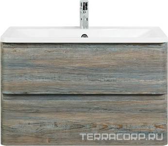 База под раковину подвесная с двумя выкатными ящиками, 800х455хh570мм, без раковины, (цв.Pino Scania),  ZZ BelBagno Albano ALBANO-800-2C-SO-PS