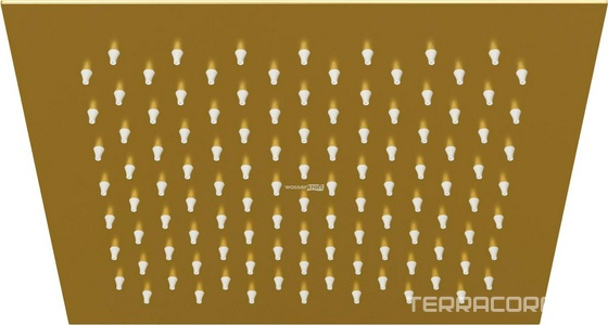 Верхний душ 250х250 мм, цв. матовое золото, ZZ Wasserkraft Aisch A198