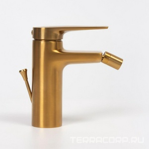 Смеситель для биде Wasserkraft  5506, донный клапан в компл.,  матовое золото, ZZ Wasserkraft Aisch 5506