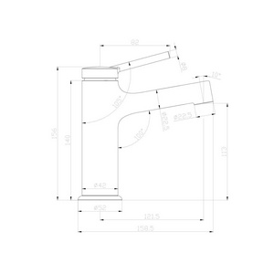 Смеситель для раковины  H16 см, цв. хром Lemark Minima LM3806C