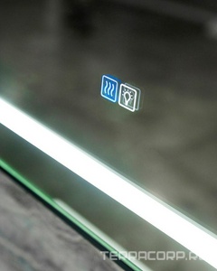 Зеркало в алюминиевой раме 985x40x685мм, со встроенным светильником, сенсорным выключателем и подогревом, (рама цв.черный), BelBagno ZZ BelBagno Kraft SPC-KRAFT-985-685-TCH-WARM-NERO