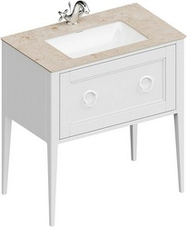 Тумба PLAZA Classic NEO, напольная 80 см, 1 выдвижной ящик, высота 840 мм, цв. белый, ZZ