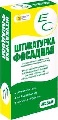 ЕС штукатурка  фасадная , 25кг ZZ ( под заказ кратно поддонам)