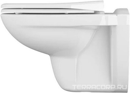 Подвесной унитаз безободковый, сиденье дюропласт с микролифтом, цв. белый Monterey Eco Plus 7855N003-7147