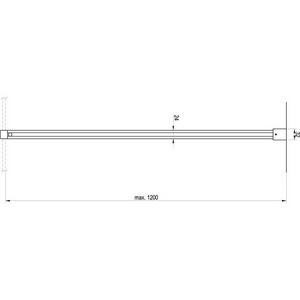 W SET (набор металлических частей) для душевых ограждений Walk-In Wall 100 и Walk-In Corner 120x90), цвет черный ZZ Ravak Универсал GWD010003018