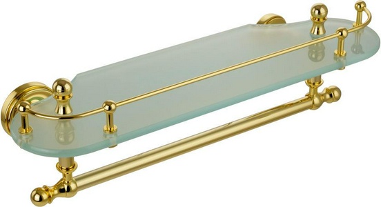 Полка 39,5см, (цв.золото / стекло матовое),  ZZ Migliore Mirella 17329