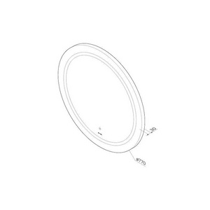 Зеркало  с контурной LED-подсветкой, ИК- сенсором, круглое, 80 см AMPM X-Joy M85AMOX0801WG