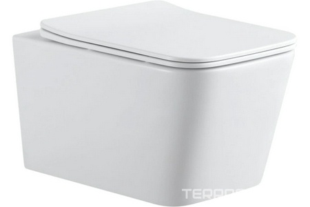 Унитаз подвесной безободковый, сидение с микролифтом в компл Rimless Tavr 2.0 W LX-1907, белый, ZZ Aquanet tavr 00243545