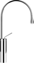 Смеситель для раковины, высокий, излив R125, 244хh523мм, без донного клапана, (цв. хром), Goccia ZZ