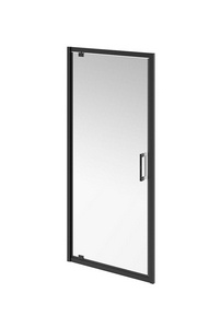 Душевая дверь  распашная, 90х195 см, покрытие Easy clean,стекло 6 мм прозрачное, профиль  цв.матовый черный ZZ Kerama Marazzi VETRO VE.90.PD.BLK.M