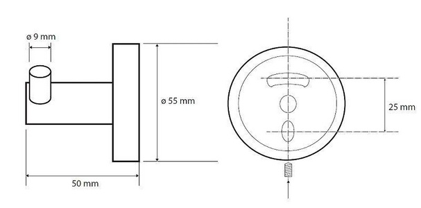 Крючок двойной (цв. черный матовый),  ZZ Bemeta Dark 104106030