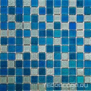 Мозаика Мастера Керамики Glass Мозаика F4.19.52 (чип 23x23) 30х30 Синий 