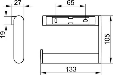 Держатель д/туал. бумаги, (цв.черный матовый),  ZZ Keuco Plan 14962 370000