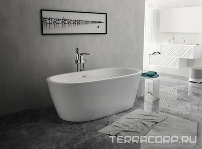 Ванна свободностоящая  "TONDO" акриловая 174х80 см (в компл. рама,панель) 1Marka Aima 01тон17480