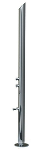 Душевая колонна h2110мм, верхн.каскад душ, душ д/ног, регулир. напора, без регул. темп., подв.воды из пола, (цв. полир./мат. нерж.сталь)  ZZ Bossini AquaBambu L00860.030