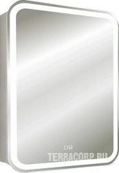 Зеркало-шкаф, 600*h800*160 мм, LED подстветка, подогрев, сенсорный выключатель