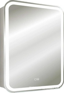 Зеркало-шкаф, 600*h800*160 мм, LED подстветка, подогрев, сенсорный выключатель Silver Mirrors Фиджи LED-00002679