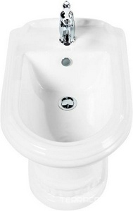 Биде напольное 400x590хh400(420)мм, с 1 отв. д/смесит., крепёж цв.белый в компл.,  XXZZ Cezares King Palace CZR-618-T