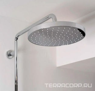 Душевая стойка для ванны/душа, с термостатом и изливом, ручной душ+  верхний душ + шланг, цв.хром Jacob Delafon Atom E26237-CP