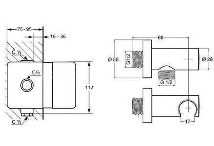 SET KLUDI  7в1 набор встройка (416590576; 88011; 6653405-00; 6442505-00; 6556005-00; 6450005-00; 6107105-00) , цв. хром, ZZ Kludi Ameo 416720575